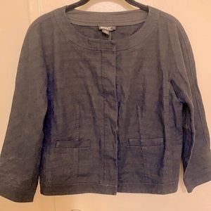 DKNY Black Cotton Jacket Sz 4